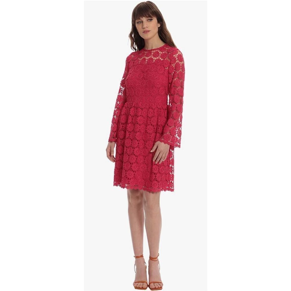 Donna Morgan Women's Long Sleeve Chemical Lace Dress Size 0
